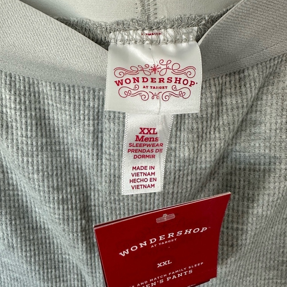 Wondershop Men's Grey Waffle Knit Sleepwear Long Johns - Picture 5 of 6